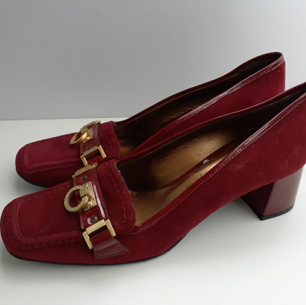 Ballin square toe heels Size 38.5 Red
